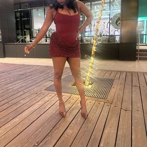 Baby Boo Burgundy Yeona Mini Dress SOLD OUT!